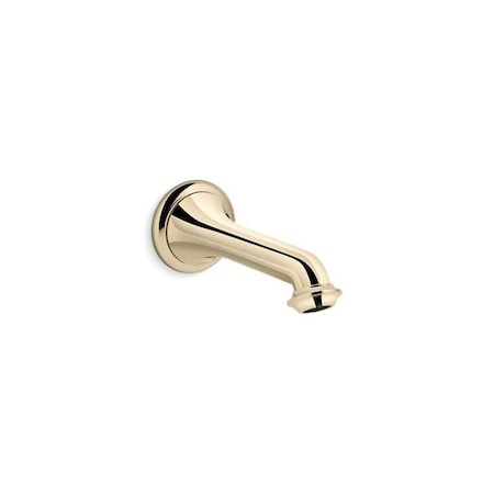 Artifacts Wall-mount bath spout with turned design